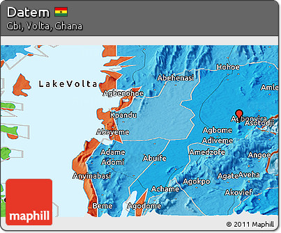 Political Panoramic Map of Datem