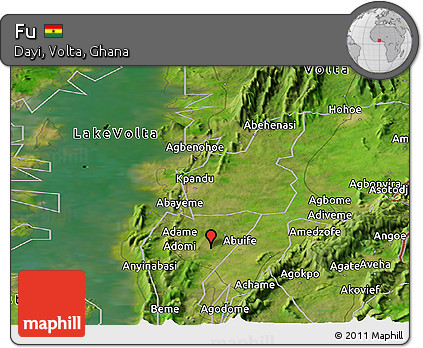 Satellite Panoramic Map of Fu