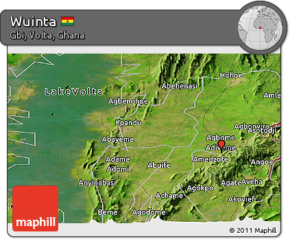 Satellite Panoramic Map of Wuinta