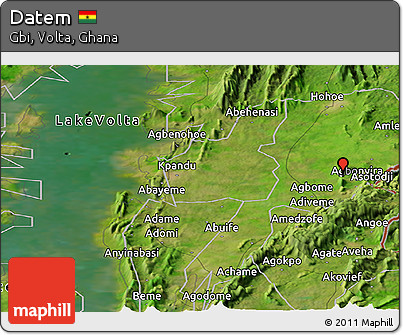 Satellite Panoramic Map of Datem