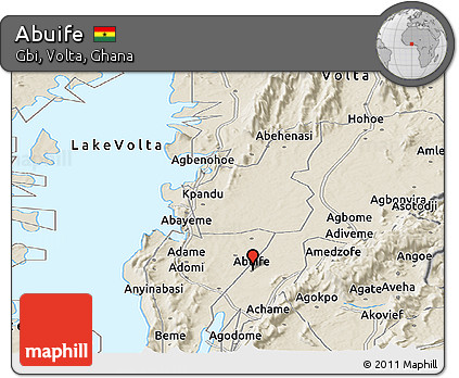 Shaded Relief Panoramic Map of Abuife