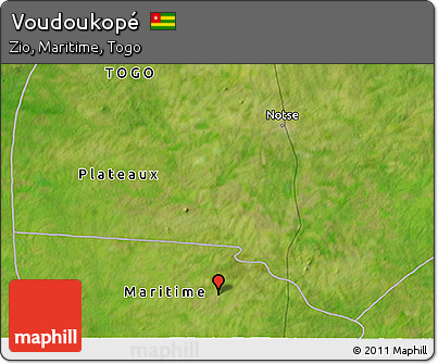 Satellite 3D Map of Voudoukopé