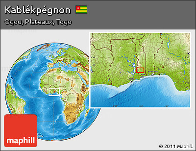 Physical Location Map of Kablékpégnon