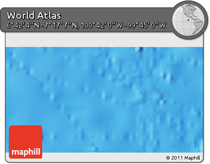 Physical 3D Map of the Area around 6° 59' 36" N, 100° 13' 29" W