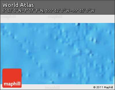 Physical 3D Map of the Area around 6° 59' 36" N, 100° 13' 29" W
