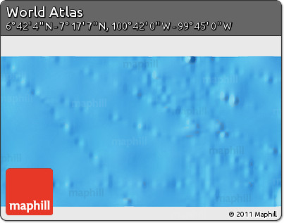 Physical 3D Map of the Area around 6° 59' 36" N, 100° 13' 29" W