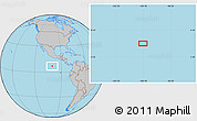 Gray Location Map of the area around 6° 59' 36" N, 100° 13' 29" W