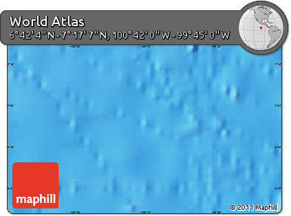 Physical Map of the Area around 6° 59' 36" N, 100° 13' 29" W