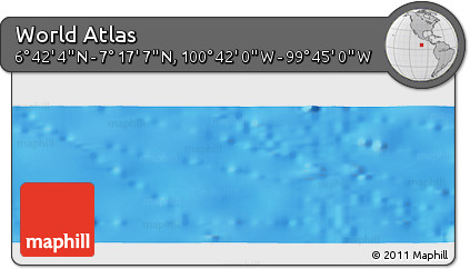 Shaded Relief Panoramic Map of the Area around 6° 59' 36" N, 100° 13' 29" W