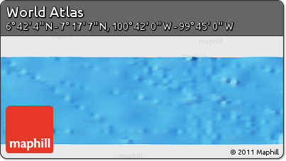 Shaded Relief Panoramic Map of the Area around 6° 59' 36" N, 100° 13' 29" W