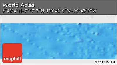 Shaded Relief Panoramic Map of the Area around 6° 59' 36" N, 100° 13' 29" W