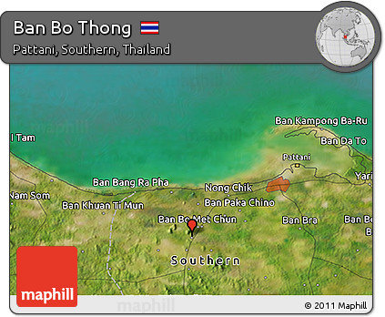 Satellite 3D Map of Ban Bo Thong