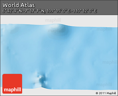 Physical 3D Map of the Area around 6° 59' 36" N, 109° 43' 29" E