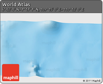 Physical 3D Map of the Area around 6° 59' 36" N, 109° 43' 29" E