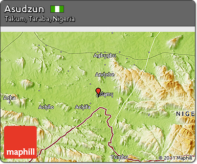 Physical 3D Map of Asudzun