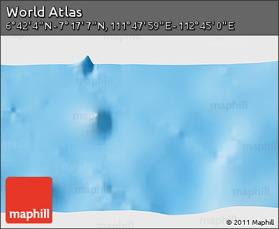 Physical 3D Map of the Area around 6° 59' 36" N, 112° 16' 30" E