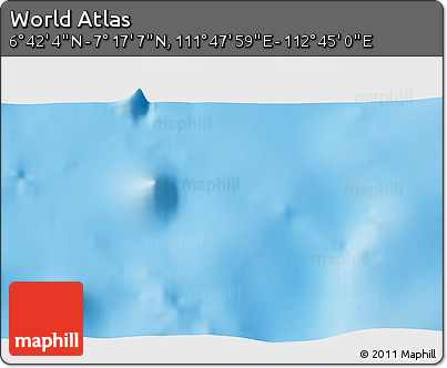 Physical 3D Map of the Area around 6° 59' 36" N, 112° 16' 30" E