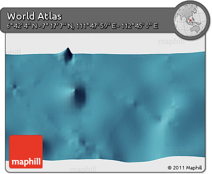 Satellite 3D Map of the Area around 6° 59' 36" N, 112° 16' 30" E
