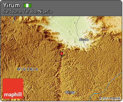 Physical 3D Map of Yirum