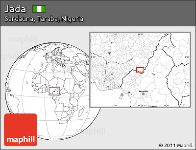 Blank Location Map of Jada