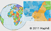 Political Location Map of Jada