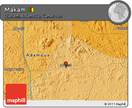 Political 3D Map of Makam