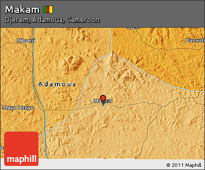 Political 3D Map of Makam