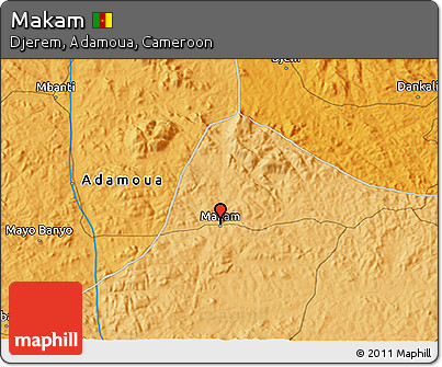 Political 3D Map of Makam
