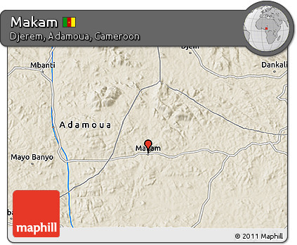 Shaded Relief 3D Map of Makam
