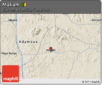 Shaded Relief 3D Map of Makam