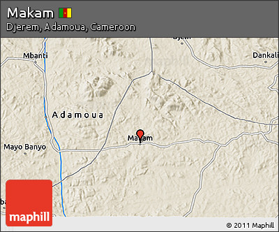 Shaded Relief 3D Map of Makam