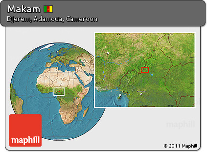 Satellite Location Map of Makam
