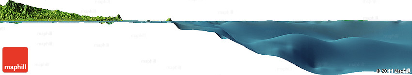 Satellite Horizon Map of the Area around 6° 59' 36" N, 122° 28' 29" E