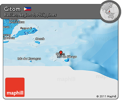 Political Panoramic Map of Gitom