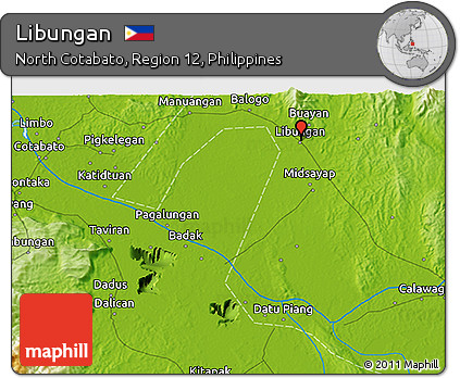 Physical 3D Map of Libungan