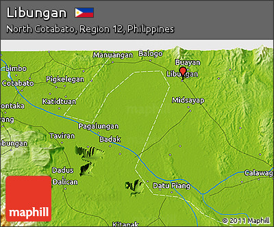 Physical 3D Map of Libungan