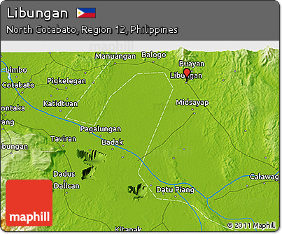 Physical 3D Map of Libungan