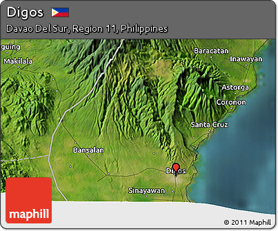 Satellite 3D Map of Digos