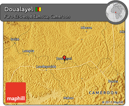 Physical 3D Map of Doualayel