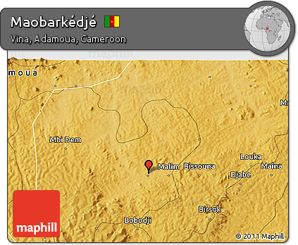 Physical 3D Map of Maobarkédjé
