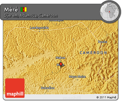 Physical 3D Map of Méré