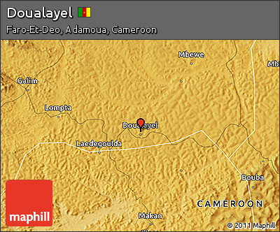 Physical 3D Map of Doualayel