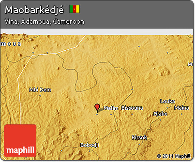 Physical 3D Map of Maobarkédjé