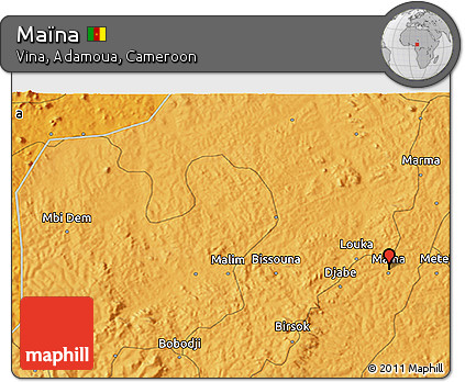 Political 3D Map of Maïna
