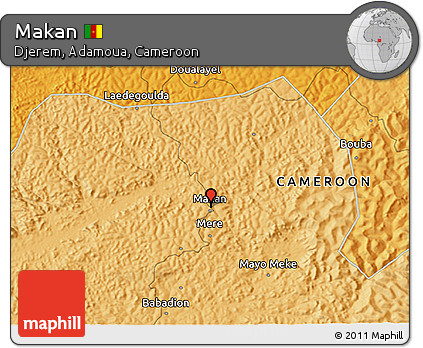 Political 3D Map of Makan