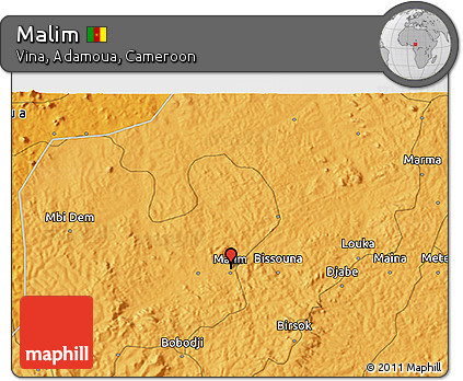 Political 3D Map of Malim