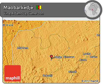 Political 3D Map of Maobarkédjé