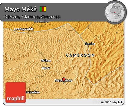 Political 3D Map of Mayo Méké
