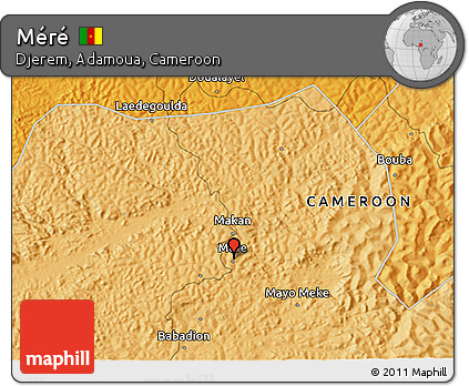 Political 3D Map of Méré