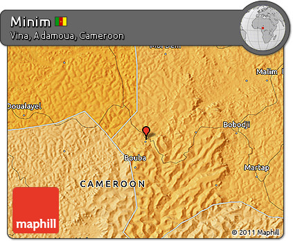 Political 3D Map of Minim